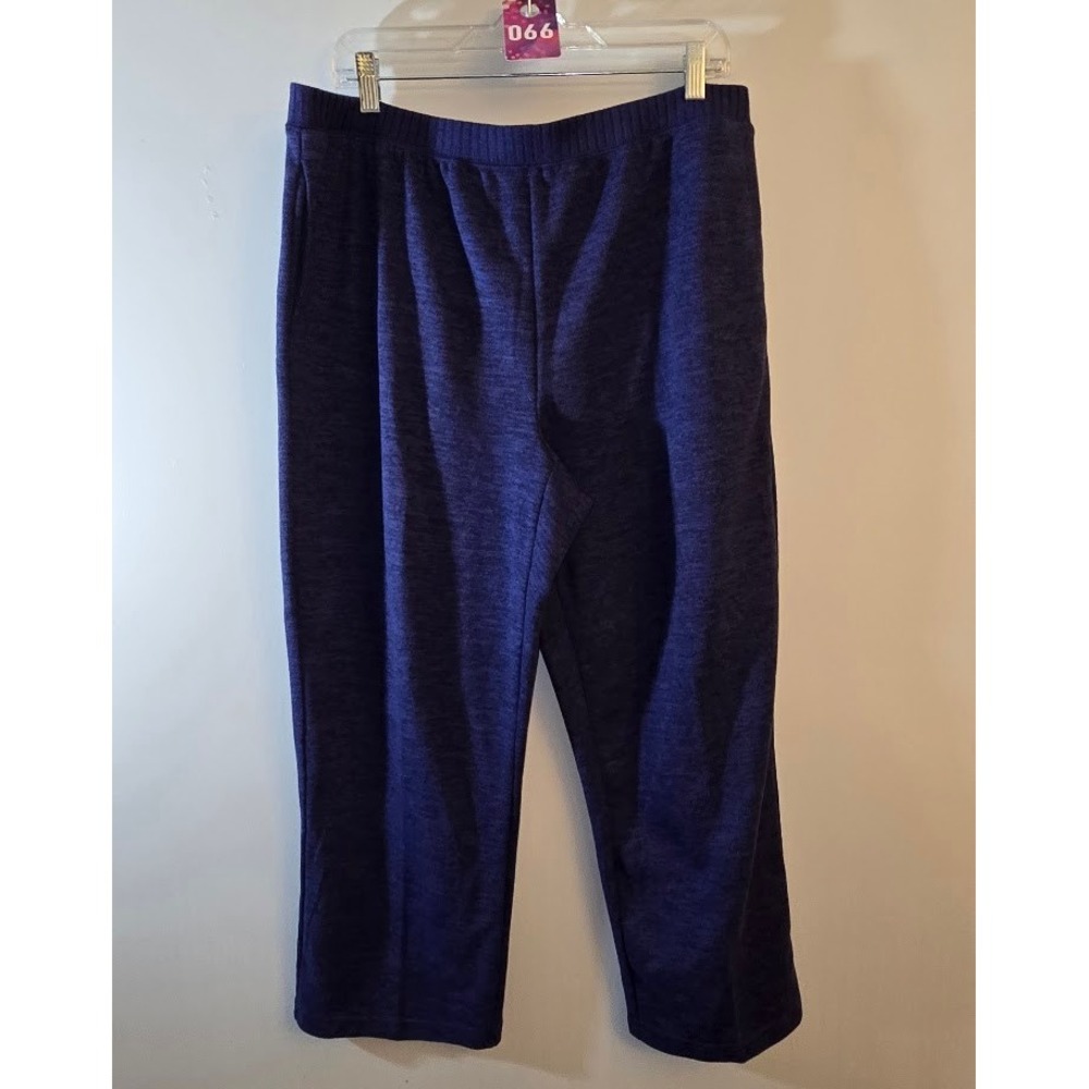 Alfred Dunner Womens Pants Blue French Quarter Proportioned Short Size L NEW